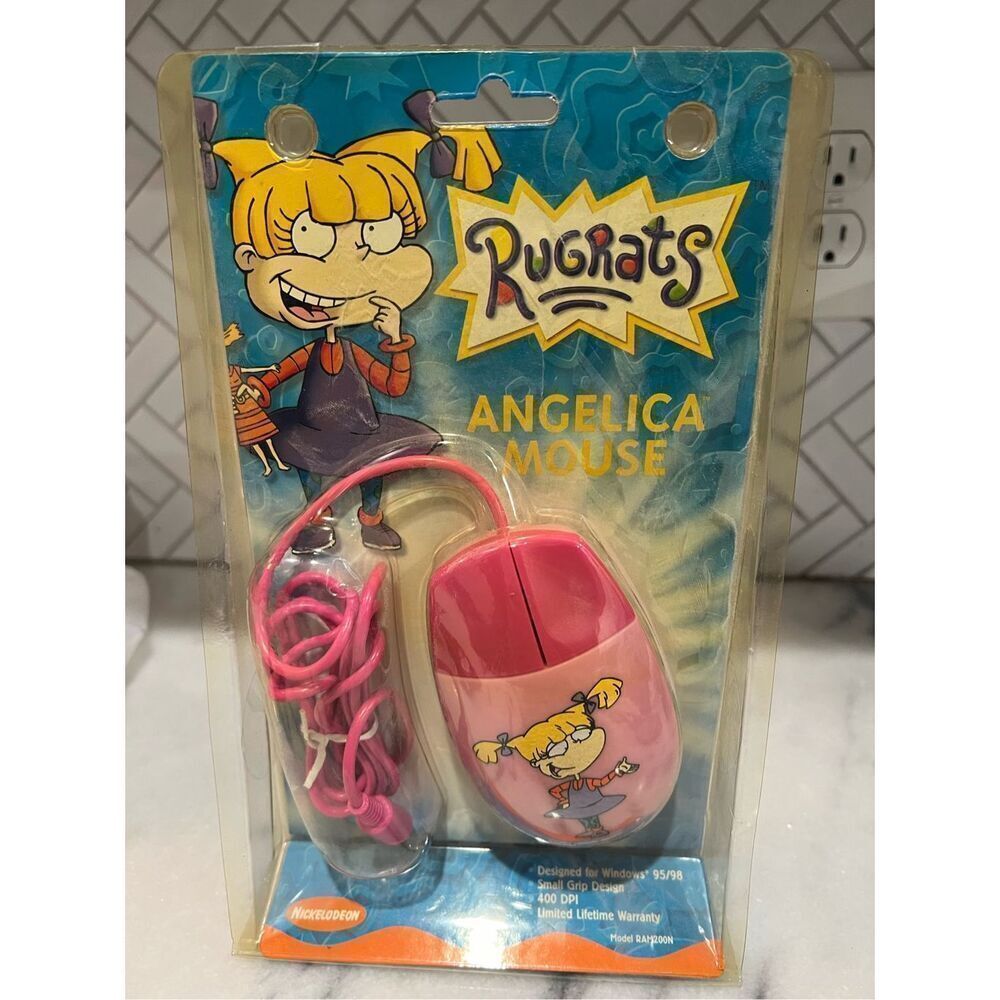 SEALED Vintage Nickelodeon Rugrats Angelica PC Mouse